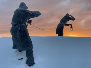 Deichwächter im Schnee