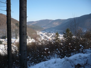 Blick vom Hausberg (300m Fußweg von der Haustür aus)