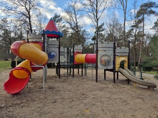 Kids can enjoy a variety of play equipment.