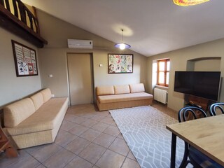 Living room with single beds - second floor