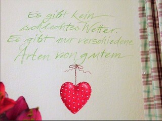 Wandspruch im Studio "Poesie"