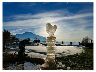 Blick mit Föhnwolken vom Hotel Lärchenhof Natur