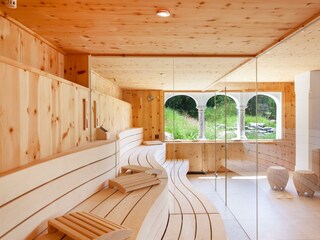 Panoramasaunen in Zirbenholz