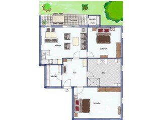 Vakantieappartement Greetsiel Grondplan 23
