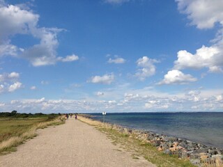 Rad und Wanderwege am Meer
