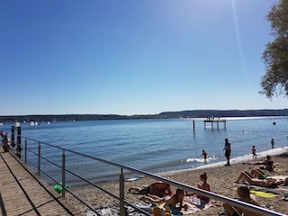 Das Strandbad Ost nur 250 Meter entfernt