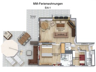 Vakantieappartement Mittenwald Grondplan 27