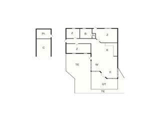Vakantiehuis Spøttrup Grondplan 7