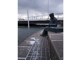 Maritime gemütlickeit einer Stadt am Ostseefjord
