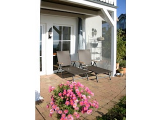 Terrasse mit Liegen