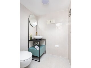 Separate outdoor toilet in the garden