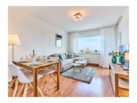 Zeitgemäße 2-Zi-Ferienwohnung "Nordstern" mit schönem Ausblick