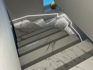 Led lighting on staircase