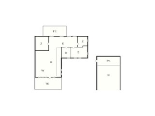 Vakantiehuis Vorupør Grondplan 43