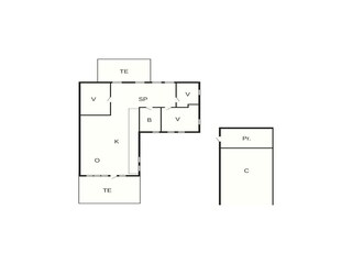Maison de vacances Vorupør Plan d'étage 44