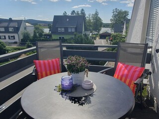 Ausblick vom Balkon zum See