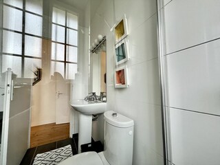 la salle d'eau avec wc