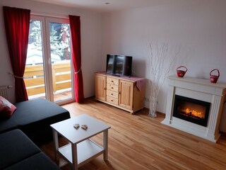Wohnzimmer mit Schlafcouch