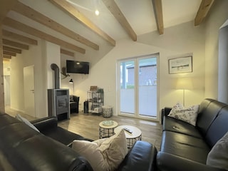 Wohnzimmer mit Kamin