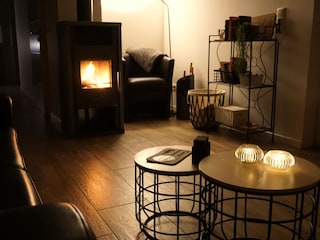 Kamin im Wohnzimmer für die kühlen Tage