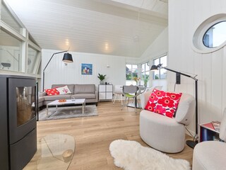 Wohnzimmer mit Kamin