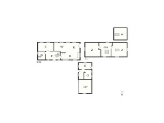 Vakantiehuis Skiveren Grondplan 8