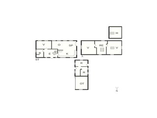 Vakantiehuis Skiveren Grondplan 7