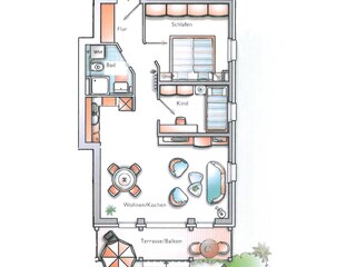 Ferienwohnung Nienhagen Grundriss 22