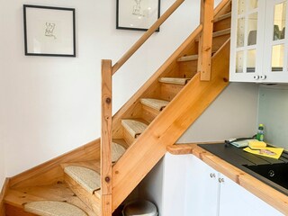 Treppe in das Obergeschoss
