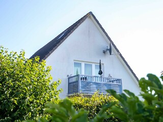 Giebelansicht mit Balkon