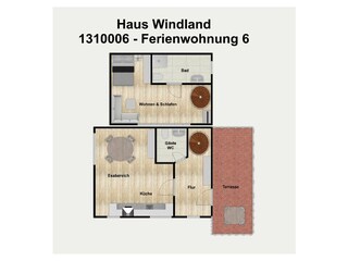 Appartamento per vacanze Dranske Registrazione all'aperto 14