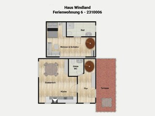 Appartement de vacances Dranske Plan d'étage 27