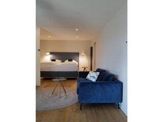 Open living and sleeping area