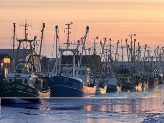 Abend im winterlichen Hafen