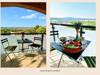 Terrasse am Haus und Frühstück