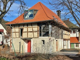 Blick von SW zur alten Scheune