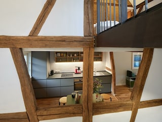 Blick von der Wendeltreppe
