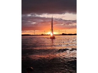 Segelboot auf der Elbe