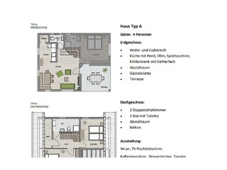 Ferienpark Rursee Grundriss Haus für 4 Personen
