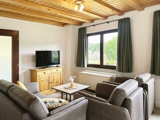 Ferienhaus Rursee Wohnbereich