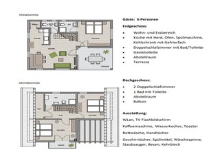Ferienhaus Rursee Grundriss Haus für 6 Personen
