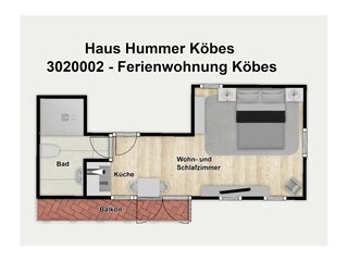Vakantieappartement Juist Grondplan 18