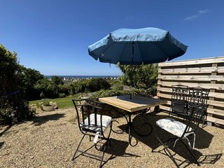 Enjoy meals outside in your private garden