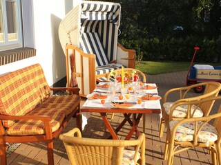 Strandkorb, Terrasse, Sonne