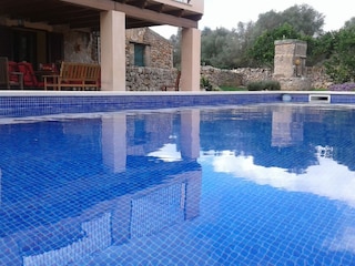 Terrace and pool