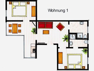 Appartamento per vacanze Riezlern Pianta del piano 16