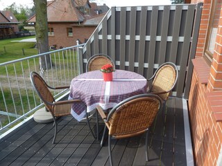 Balkon mit Aufgang