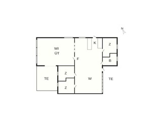 Vakantiehuis Hyldtofte Grondplan 13