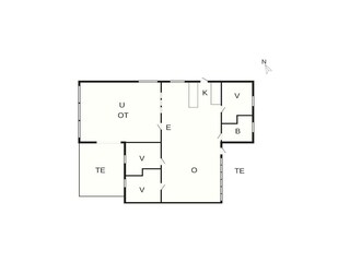 Vakantiehuis Hyldtofte Grondplan 13