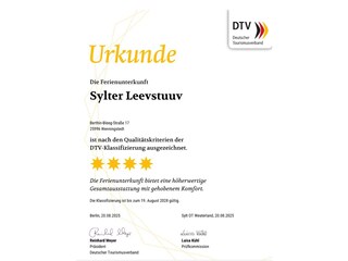 DTV Urkunde 4 Sterne